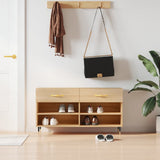 VidaXL banc à chaussures 102x35x55 cm bois d'ingénierie couleur chêne sonoma