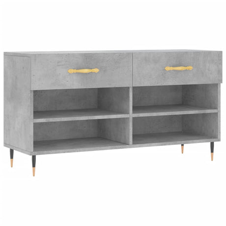 Vidaxx banc à chaussures 102x35x55 cm bois d'ingénierie béton gris
