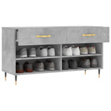 Vidaxx banc à chaussures 102x35x55 cm bois d'ingénierie béton gris