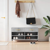 Vidaxx banc à chaussures 102x35x55 cm bois d'ingénierie béton gris