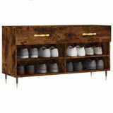 Vidaxx banc à chaussures 102x35x55 cm bois traité, chêne fumé