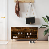 Vidaxx banc à chaussures 102x35x55 cm bois traité, chêne fumé