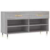Vidaxx banc à chaussures 102x35x55 cm bois d'ingénierie gris couleur chêne sonoma