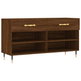 VidaXL banc à chaussures 102x35x55 cm bois d'ingénierie couleur chêne sonoma