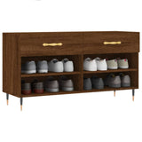 VidaXL banc à chaussures 102x35x55 cm bois d'ingénierie couleur chêne sonoma