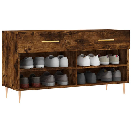 Vidaxx banc à chaussures 102x35x55 cm bois traité, chêne fumé