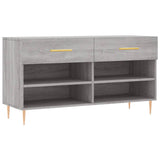 Vidaxx banc à chaussures 102x35x55 cm bois d'ingénierie gris couleur chêne sonoma