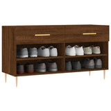 Canapé de chaussure vidaxl 102x35x55 cm en bois de bois de bois de chêne sonoma coloré