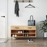 Canapé de chaussure vidaxl 102x35x55 cm en bois de bois de bois de chêne sonoma coloré