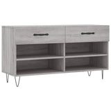 Vidaxx banc à chaussures 102x35x55 cm bois d'ingénierie gris couleur chêne sonoma