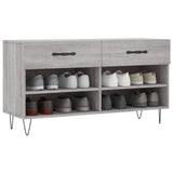 Vidaxx banc à chaussures 102x35x55 cm bois d'ingénierie gris couleur chêne sonoma