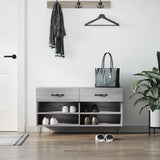 Vidaxx banc à chaussures 102x35x55 cm bois d'ingénierie gris couleur chêne sonoma