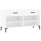 Vidaxx banc à chaussures 102x35x55 cm bois d'ingénierie blanc