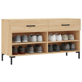 VidaXL banc à chaussures 102x35x55 cm bois d'ingénierie couleur chêne sonoma