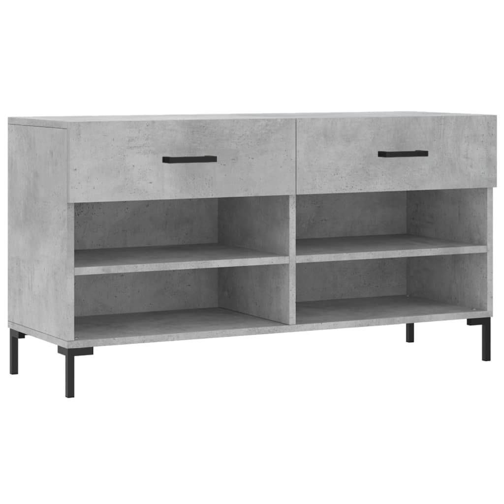 Vidaxx banc à chaussures 102x35x55 cm bois d'ingénierie béton gris