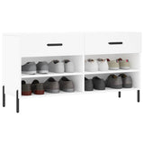 Vidaxx banc à chaussures 102x35x55 cm bois d'ingénierie blanc