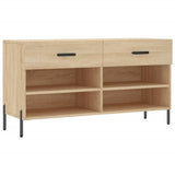 VidaXL banc à chaussures 102x35x55 cm bois d'ingénierie couleur chêne sonoma