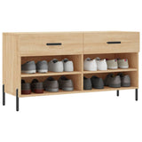 VidaXL banc à chaussures 102x35x55 cm bois d'ingénierie couleur chêne sonoma