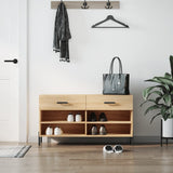 VidaXL banc à chaussures 102x35x55 cm bois d'ingénierie couleur chêne sonoma