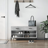 Vidaxx banc à chaussures 102x35x55 cm bois d'ingénierie béton gris