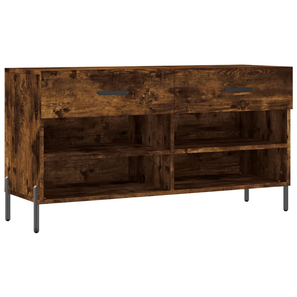 Vidaxx banc à chaussures 102x35x55 cm bois traité, chêne fumé