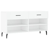Vidaxx banc à chaussures 102x35x55 cm bois d'ingénierie blanc