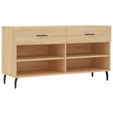 Canapé de chaussure vidaxl 102x35x55 cm en bois de bois de bois de chêne sonoma coloré