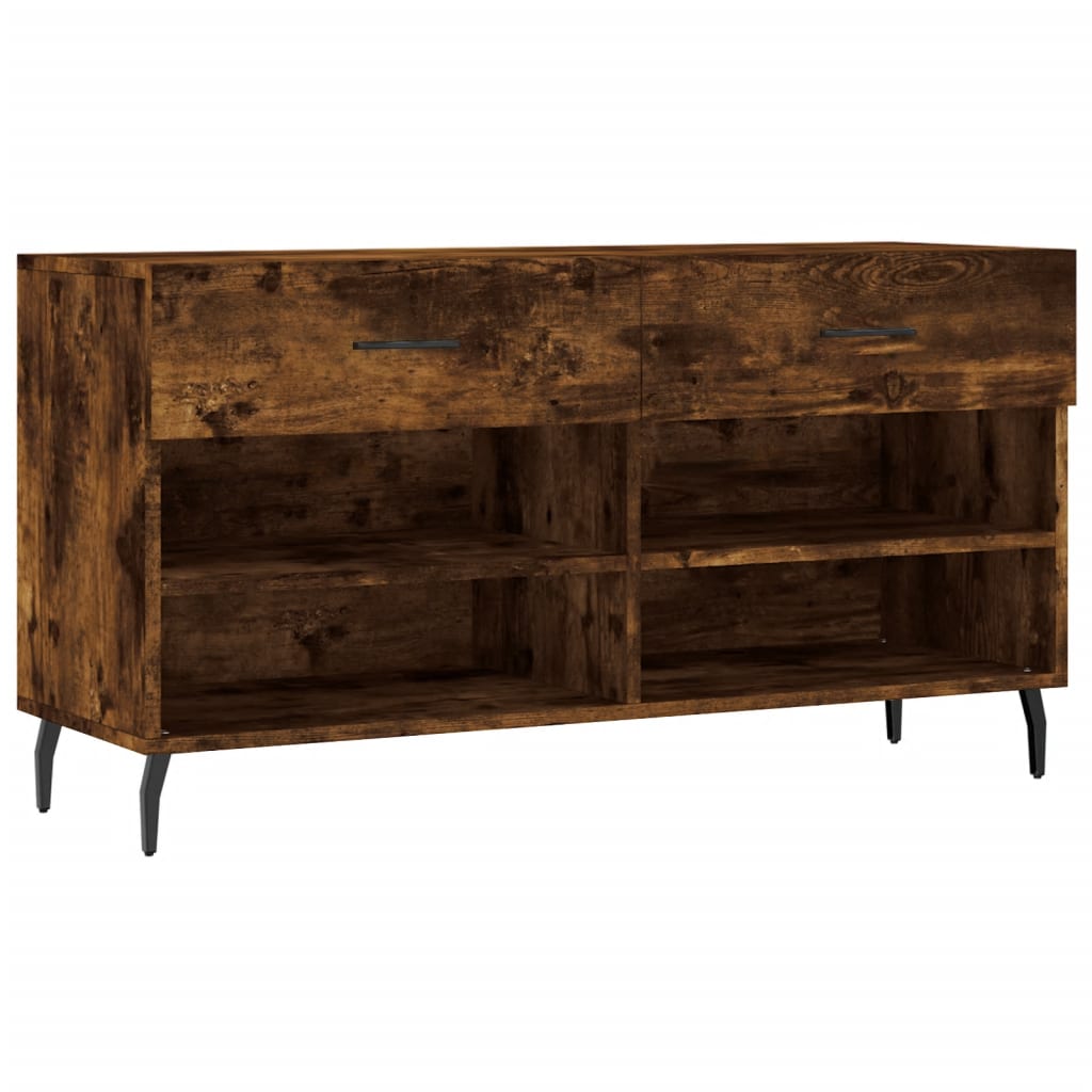 Vidaxx banc à chaussures 102x35x55 cm bois traité, chêne fumé