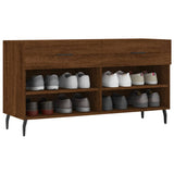 Canapé de chaussure vidaxl 102x35x55 cm en bois de bois de bois de chêne sonoma coloré