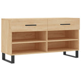 VidaXL banc à chaussures 102x35x55 cm bois d'ingénierie couleur chêne sonoma