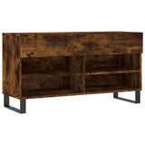 Vidaxl schoenenbank 102x35x55 cm bewerkt hout gerookt eikenkleurig