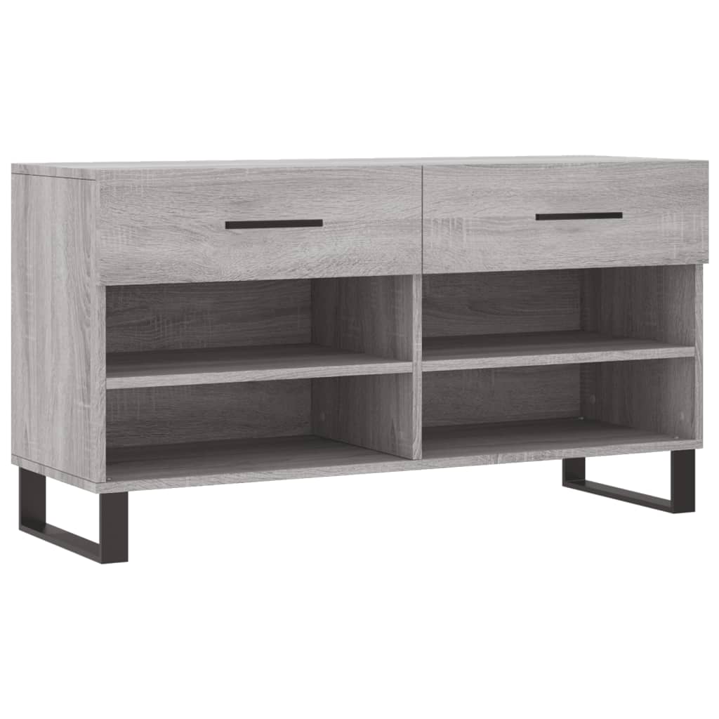 Vidaxx banc à chaussures 102x35x55 cm bois d'ingénierie gris couleur chêne sonoma