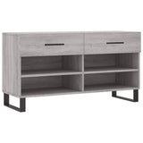 Vidaxx banc à chaussures 102x35x55 cm bois d'ingénierie gris couleur chêne sonoma
