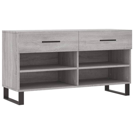Vidaxx banc à chaussures 102x35x55 cm bois d'ingénierie gris couleur chêne sonoma