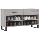 Vidaxx banc à chaussures 102x35x55 cm bois d'ingénierie gris couleur chêne sonoma