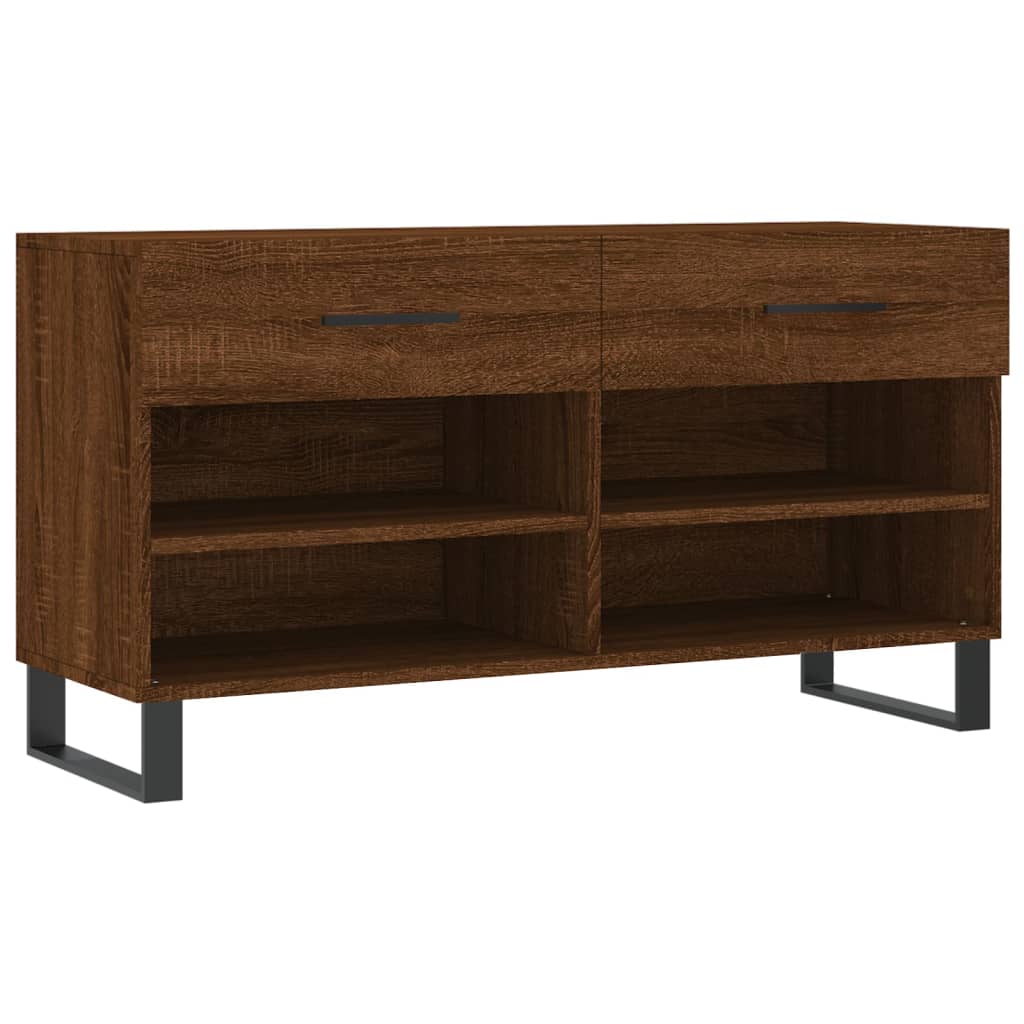 Vidaxl schoenenbank 102x35x55 cm bewerkt hout sonoma eikenkleurig