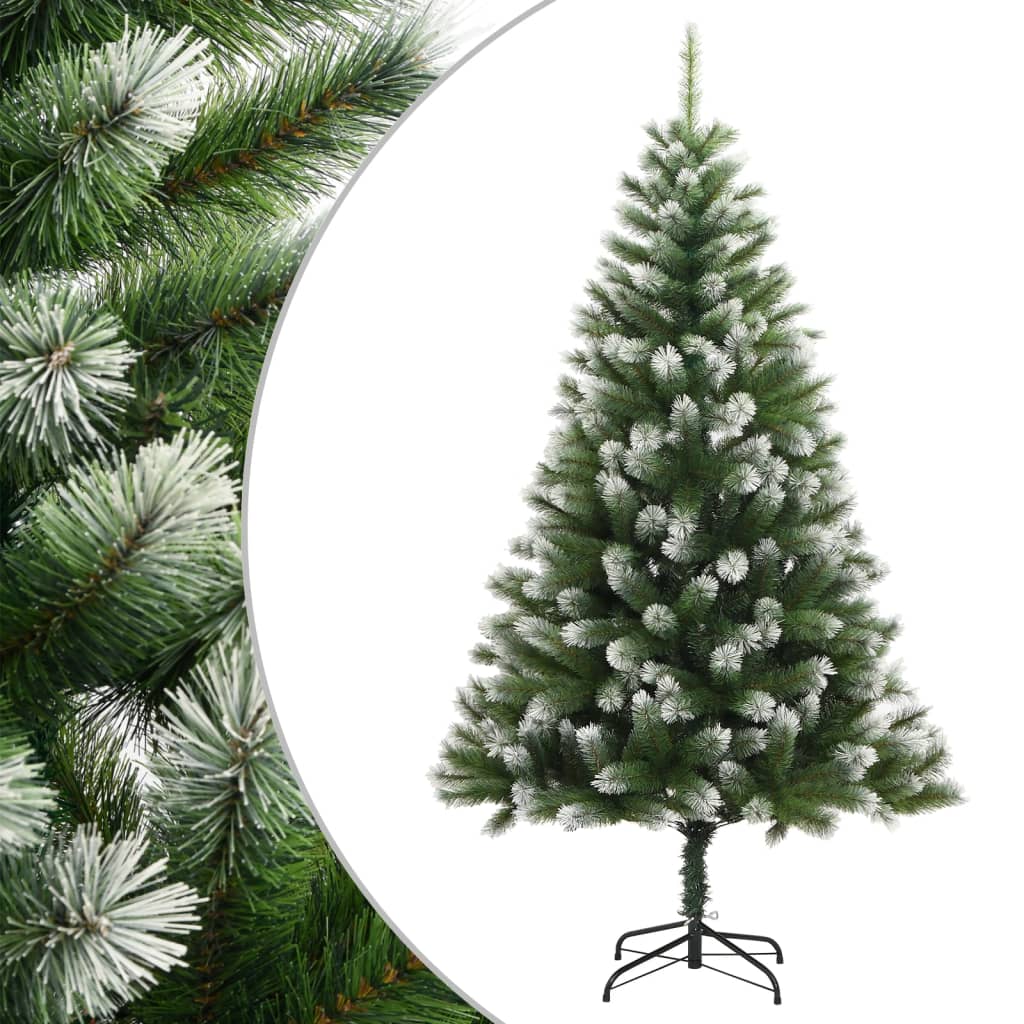 VidaXL Sapin de Noël artificiel avec charnières et neige 150 cm