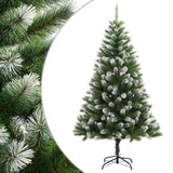 Vidaxl kunstkerstboom avec des charnières et neige 180 cm