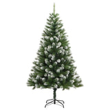 VidaXL Sapin de Noël artificiel avec charnières et neige 210 cm
