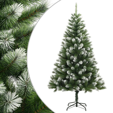 Vidaxl Kunstkerstboom avec des charnières et de la neige 240 cm