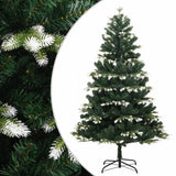 Vidaxl kunstkerstboom avec des charnières et neige 120 cm