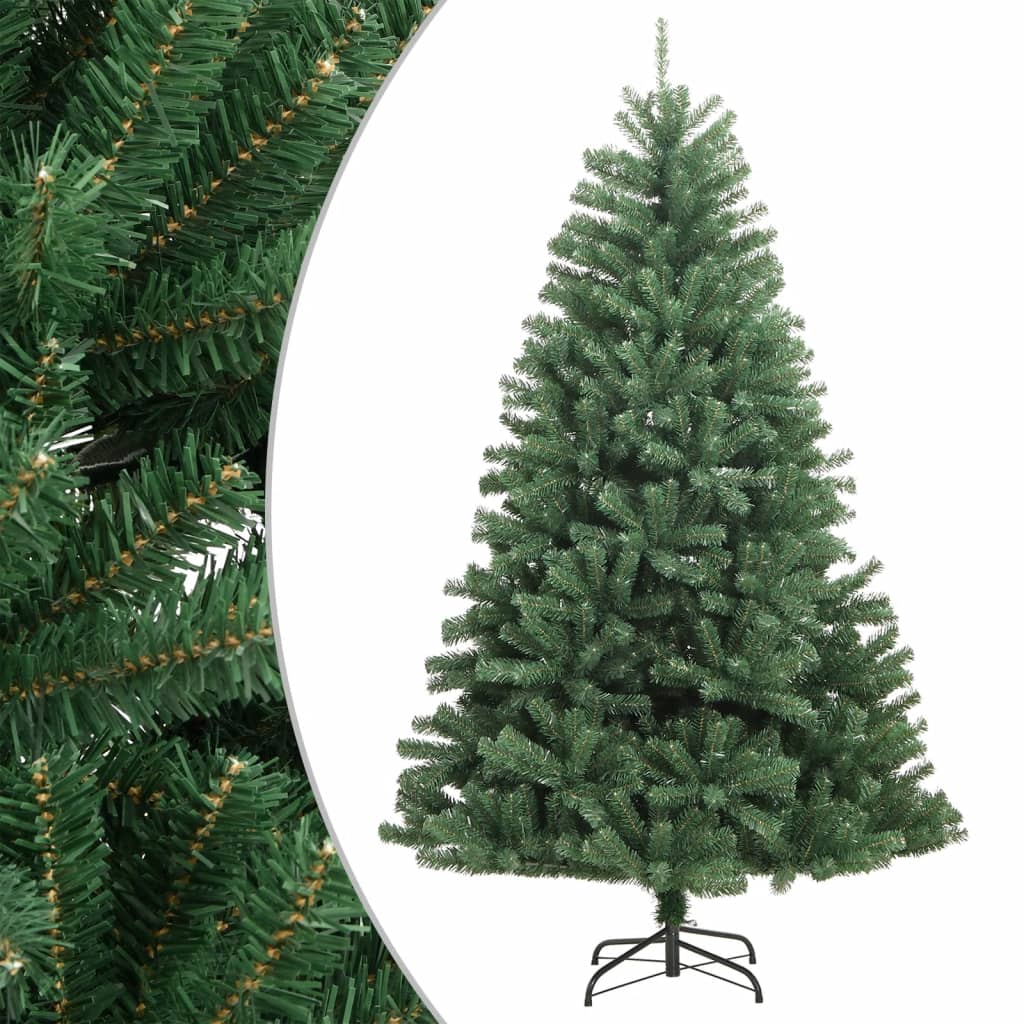 VidaXL Sapin de Noël artificiel avec charnières et support 180 cm vert