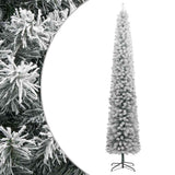 Vidaxx sapin de Noël artificiel étroit avec support et neige 300 cm PVC