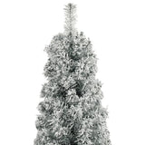 Vidaxx sapin de Noël artificiel étroit avec support et neige 300 cm PVC