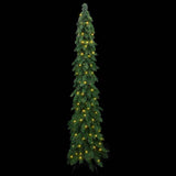 Vidaxl kunstkerstboom avec l'éclairage 130 LED 210 cm