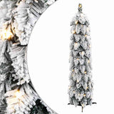 VidaXL Sapin de Noël artificiel avec lumières et neige 45 LED 90 cm
