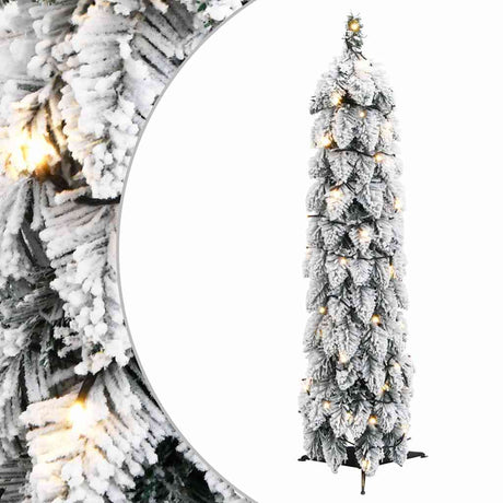 VidaXL Sapin de Noël artificiel avec lumières et neige 45 LED 90 cm