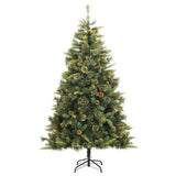 Vidaxl Kunstkerstboom avec des charnières et des cônes de pin 180 cm