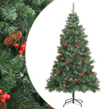 Vidaxl Kunstkerstboom con pini da cardini e bacche 240 cm