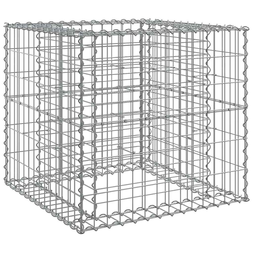 Vidaxl Schanskorf 70x70x65 cm galvaniserad järnsilverfärgad